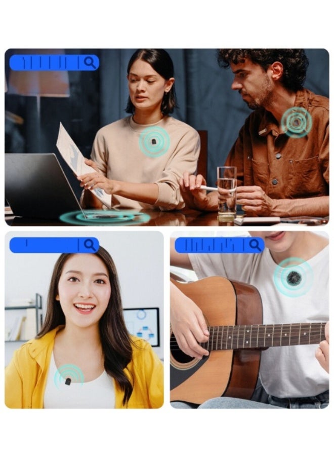2-in-1 Magnetic Wireless Microphone Compatible with Type-C and IOS for Creating Content or Broadcasting