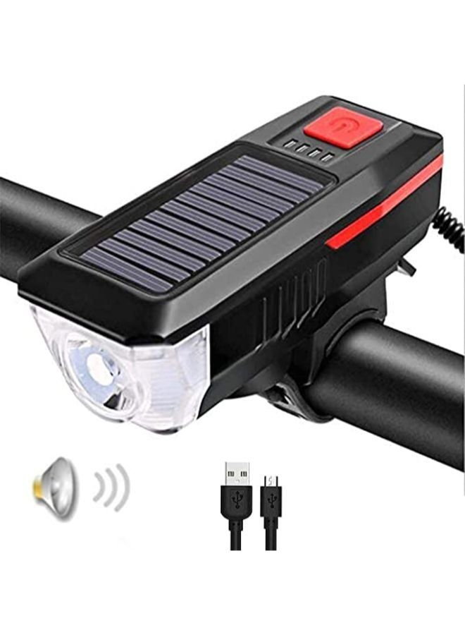Supports Solar Power and USB Charging, IPX4 Waterproof, For Bicycles Mountain Bikes Road Bikes Night Rides