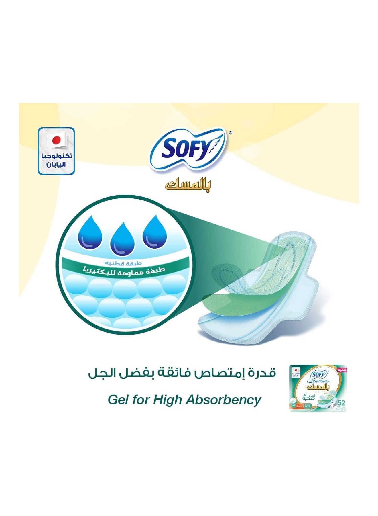 Sofy Anti-Bacterial With Musk, Slim, Large 29 Cm, Sanitary Pads With Wings, Pack Of 1, 52 Pads