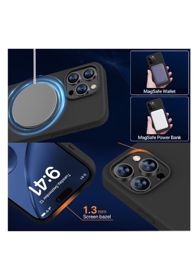 iPhone 15 Pro Max Magsafe Silicone Case with Military-Grade Protection & Premium Quality MagSafe Silicone Case Support Wireless Charging 6.7 inches