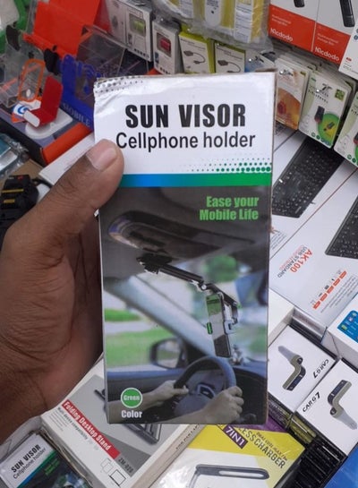 Sun Visor Cell Phone Holder for Car，Mount Clip for Car Cellphone，360° Rearview Phone Holder for Car Sun Visor