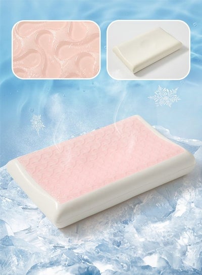 Ergonomic Memory Gelly Foam Pillow - Contour Neck Cervical Pillow for Sleeping, Orthopedic Neck Support, Relief from Neck and Shoulder Pain Comfortable for Side, Back, Stomach Sleepers