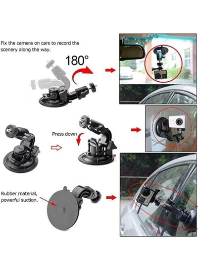 Heavy Duty Suction Cup Mount Car Windows Stand on Windshield Dashboard for GoPro Hero