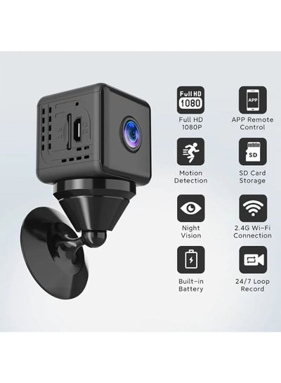 Security Camera WiFi 1080P Mini Wireless Camera Small Nanny Cam Pet Baby Monitor with Phone APP Control Viewing Night Vision Motion Detection