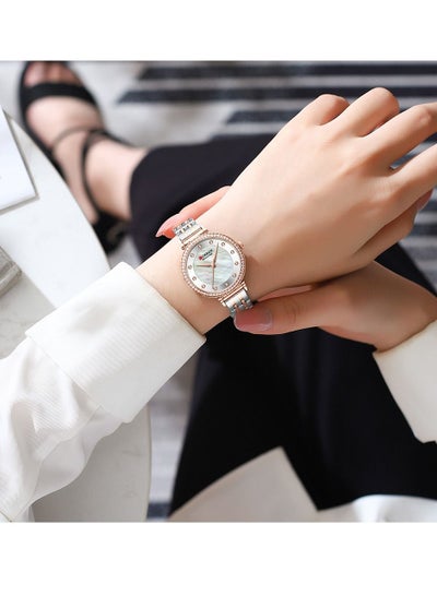 ساعة كورين 9087 أصلية بسوار ستانلس ستيل للنساء مع صندوق