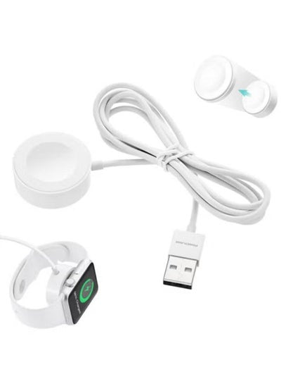Usb Wireless Magnetic Charging Cable For Apple Smart Watch - White