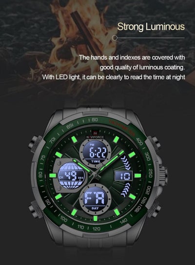 ساعة NAVIFORCE 9197 من أفضل العلامات التجارية الفاخرة المصنوعة من الفولاذ المقاوم للصدأ كاجوال للرجال