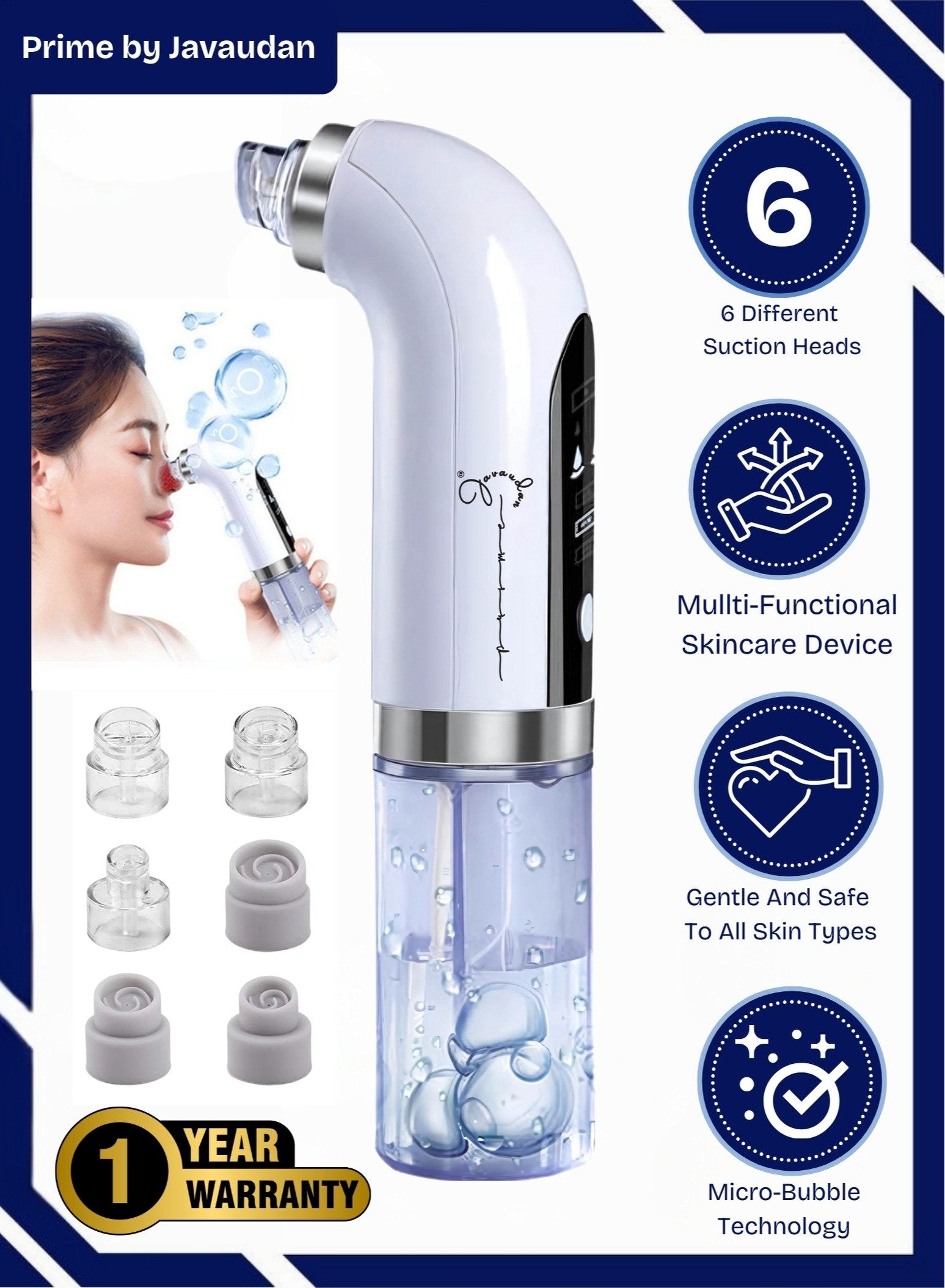 Super Micro Bubble Beauty Instrument Blackhead Remover Vacuum Suction Facial Beauty Clean Skin Tool