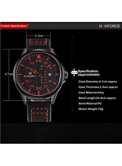 NAVIFORCE 9074 BYBN Quartz men Watches Original Genuine Leather Wristwatch OEM ODM Customized Date Quartz Male Clock
