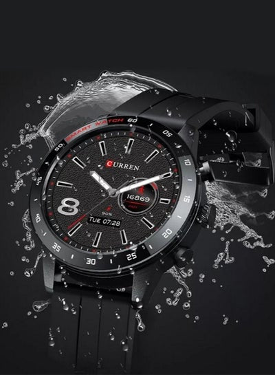 CURREN Call Smart Watch Men Full Touch Sport Fitness Silicone Wristwatch Bluetooth Music Waterproof  Smartwatch