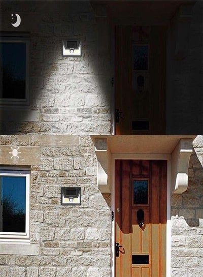 52 Led Sensor Outdoor Night Wall Lamp Black