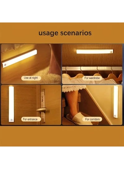 200mm Wireless Motion Sensor LED Light Bar Led Wireless Motion Sensor Cabinet Light With Wireless Magnetic USB Rechargeable Night Lamp