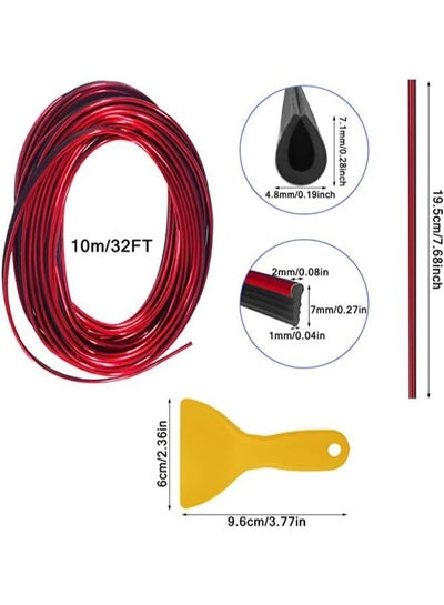 Car Interior Trim Strips and Car Air Conditioner Decoration Strip Styling Dashboard Decorative with Installing Tool for Most Air Vent Outlet Car Interior Accessories