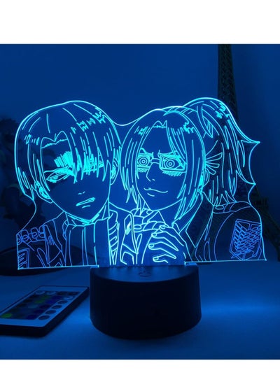 3D Lamp Anime Attack on Titan Eren Yeager for Room Decor Light Battery Powered Kids Birthday Gift Manga AOT LED Light Bedside
