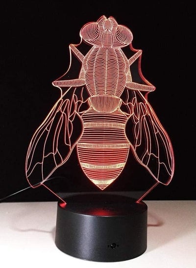Fly LED Night Light 16 Color Changing The Collectible 3D Led Table Desk Lamp Cartoon Figure Children's Bedside Lamp Power by USB Home Bedroom Holiday Atmosphere Lights