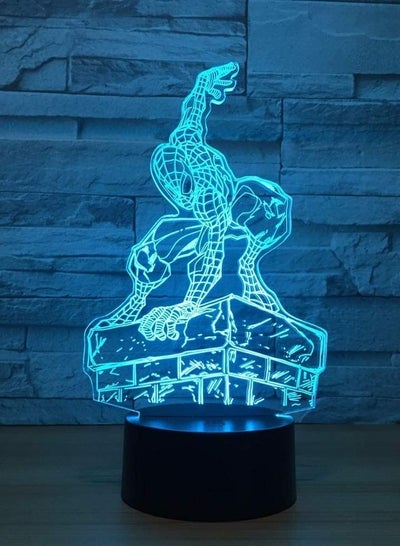 Fashion and Beauty Spiderman 7 Color Led Night Lamps for Kids Led USB Table Baby Sleeping -Touch LED Children's Night L. (Color : Touch+Remote)