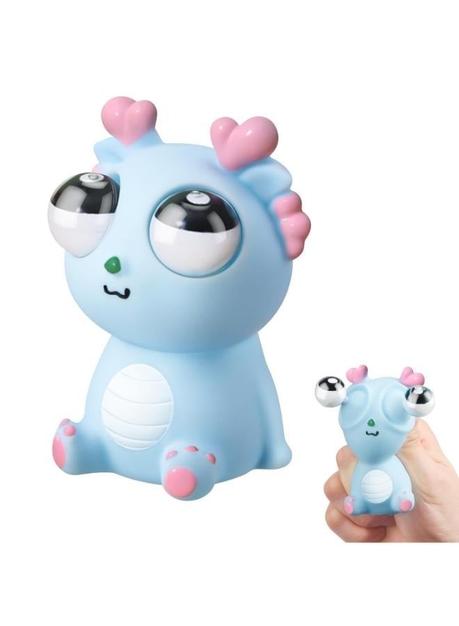 8cm Squeeze Dragon Pop Out Eyes Toys Eye Popping Dragon Stress Relief Squeezy Toy