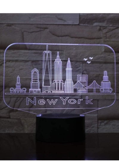City New 3D LED Multicolor Night Light Lamp Decoration Children Baby Gift Famous Buildings Table Lamp Bedside Neon