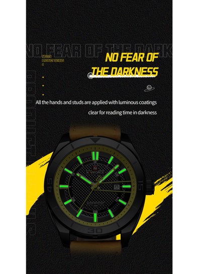ساعات NAVIFORCE 9209 للرجال رياضية عسكرية مضيئة مقاومة للماء كاجوال