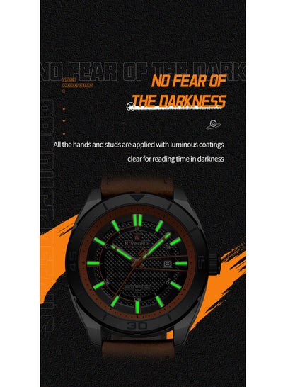 ساعات NAVIFORCE 9209 للرجال رياضية عسكرية مضيئة مقاومة للماء كاجوال