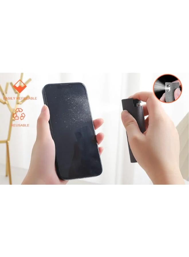 10ml All-in-One Screen Cleaner for Phones, Laptop and Tablet Screens, Portable Screen Cleaning Spray and Wipe Cleaner with Protective Shell