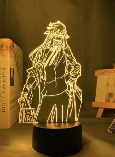 Black Butler Grill Sutcliff LED Night Light Bedroom Decor Mood Light Anime 3D Table Lamp Grell Sutcliff Black Butler With Remote