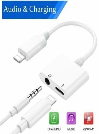 Lightning To 3.5MM Adapter J008 Audio Headphone And Jack Adapter Splitter