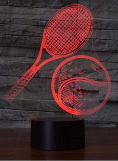 Multicolour Night Light 7/16 Color Changing USB 3D Visual Tennis Night Light LED  Desk Table Lamp Luminaria Light Fixtures Tennis Gifts Home Decor