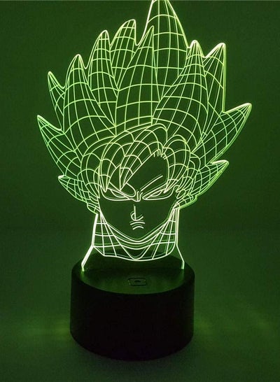 ثلاثية الأبعاد الوهم مصباح Led ضوء الليل لعبة دراغون بول Uper Aiyan Un Goku 7 اللون تغيير البصرية الجدول مصباح دمى هدايا لعبة دراغون بول