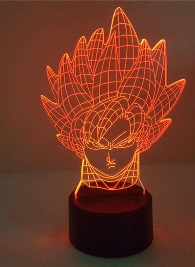 ثلاثية الأبعاد الوهم مصباح Led ضوء الليل لعبة دراغون بول Uper Aiyan Un Goku 7 اللون تغيير البصرية الجدول مصباح دمى هدايا لعبة دراغون بول