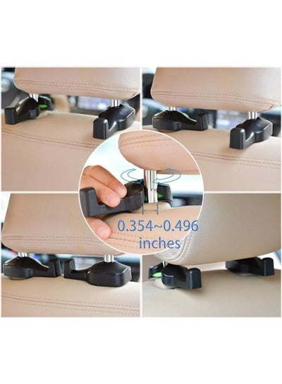 2 Pieces Car Headrest Hooks for Purse and Bag for Front and Rear Seat Headrest