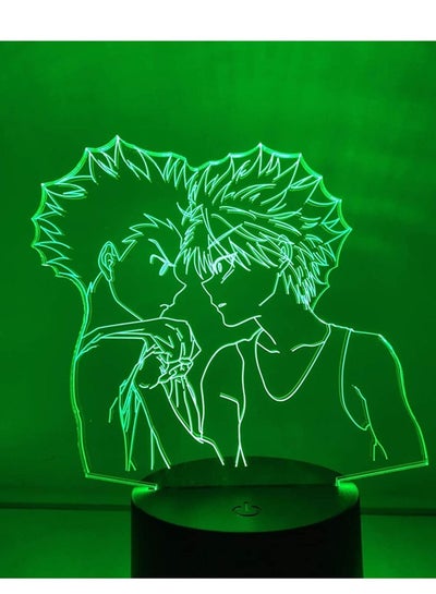 3D LED ضوء الليل شخصيات أنيمي Killua Zoldyck Gon Freecss نموذج اللعب LED مجموعة ثلاثية الأبعاد Juguetes عمل تمثال تحصيل دمية مرئية مع جهاز التحكم عن بعد