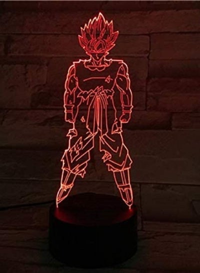 أضواء ليلية LED مصباح ليلي Dragon Ball Z Goku Figure Anime 3D Illusion