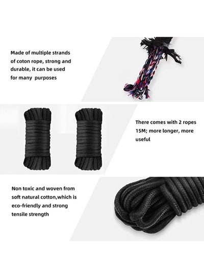 4 Pieces Multicolour 5M Natural Durable Long Cotton Rope for Crafts