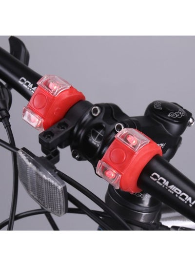 6 Pieces Bicycle Scooter Handlebar Light for Helmet Double LED2 in Case Powered by Batteries