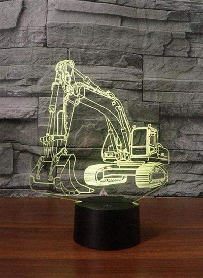 3D Illusion Lamp LED Excavator Multicolor Night Light Cartoon Table Cool Kids Desk Modern Bedroom Bedroom Kids Birthday Gift