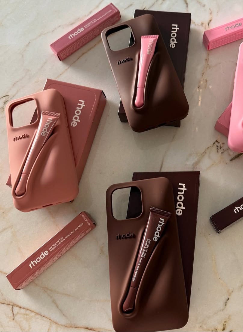 Rhode Phone Case with Peptide Salty Tan Lip Tint, Protective Mobile Co