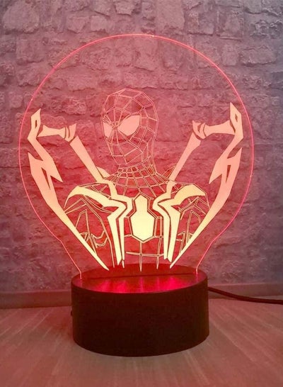Multicolour Superhero Man Figure Spiderman 3D Luminaria 16 Color LED Gradient Night Light USB Table Lamp Teen Bedroom Decorative Cool Boys Toys