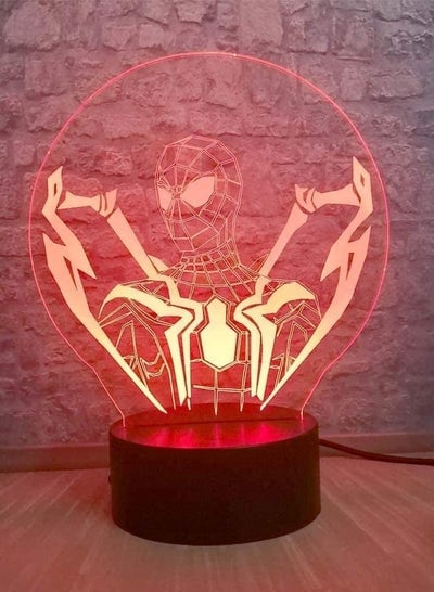 Multicolour Superhero Man Figure Spiderman 3D Luminaria 16 Color LED Gradient Night Light USB Table Lamp Teen Bedroom Decorative Cool Boys Toys