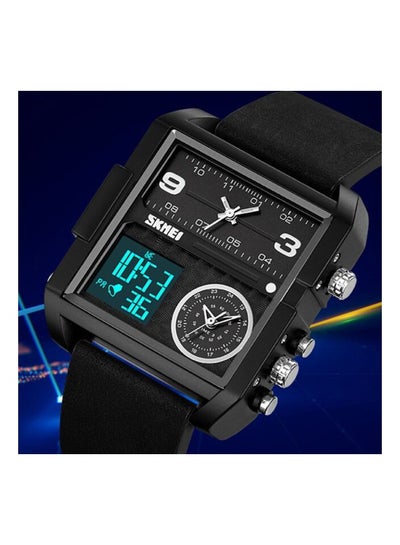 SKMEI 2021 Transparent Case Square Watch w/ Three Dials