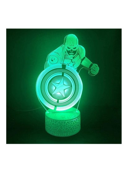 Stranger Things 3D Illusion Lamp Baby Night Light 3D Illusion Lamp Teen Girl Gifts 16 Colors Changing Touch Desk Lamp for Kids Birthday New Year Gifts Superhero Captain America