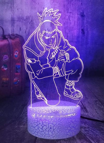 3D Night Light Illusion Led Lamps Decor lamp for Kids Anime Figure Nara Shikamaru Cool Naruto 3D LED Illusion Night Light Remote Control Table Lamp Baby Kids Birthday Christmas Lamp