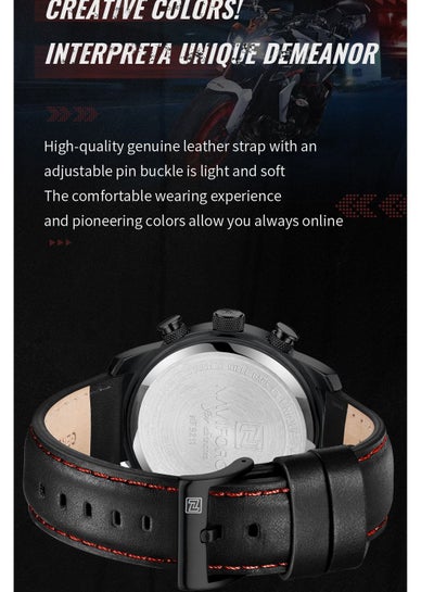 NAVIFORCE NF9211L الرجال الساعات حلقة من جلد التقويم ساعة كوارتز العسكرية مقاوم للماء الرياضة الترفيه ساعة الرجال هدية Reloj Hombre