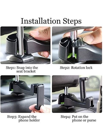 2 Pieces Car Back Seat Headrest Hooks