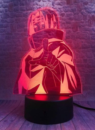 3D Night Lights Uchiha Sasuke Night Light 7 Color Changing Led Kids Bedside Fixtures 3D Visual Anime Remote Control Lamp Boys Fans Man Child Xmas Toys Gifts (Sasuke)