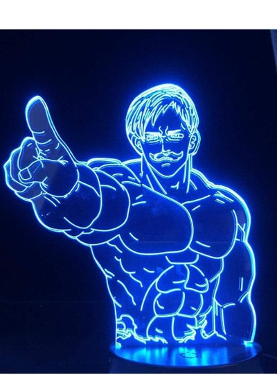 Multicolour The Seven Deadly Sins Escanor LED Night Light Bedroom Decor Mood Light Anime 3D Lamp P Home Decor Lamp With Remote