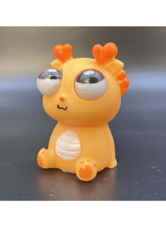 8cm Squeeze Dragon Pop Out Eyes Toys Eye Popping Dragon Stress Relief Squeezy Toy