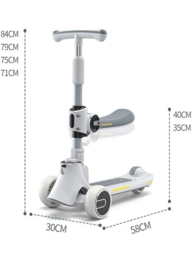 Adjustable Flashing Wheels Extra Wide Deck Great Kids Scooter and Toddler Scooter with Seat