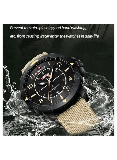 ساعة يد Naviforce للرجال رياضية موديل NF9204N نايلون مقاومة للماء