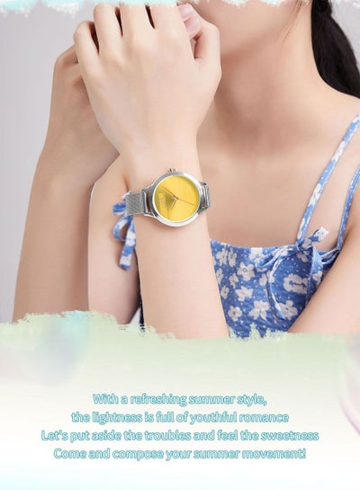 2023 New Arrival NAVIFORCE NF5027 Romantic Charming Quartz Women Watches Luxury Stainless Steel Band Yellow Dial Lady Watch reloj mujer